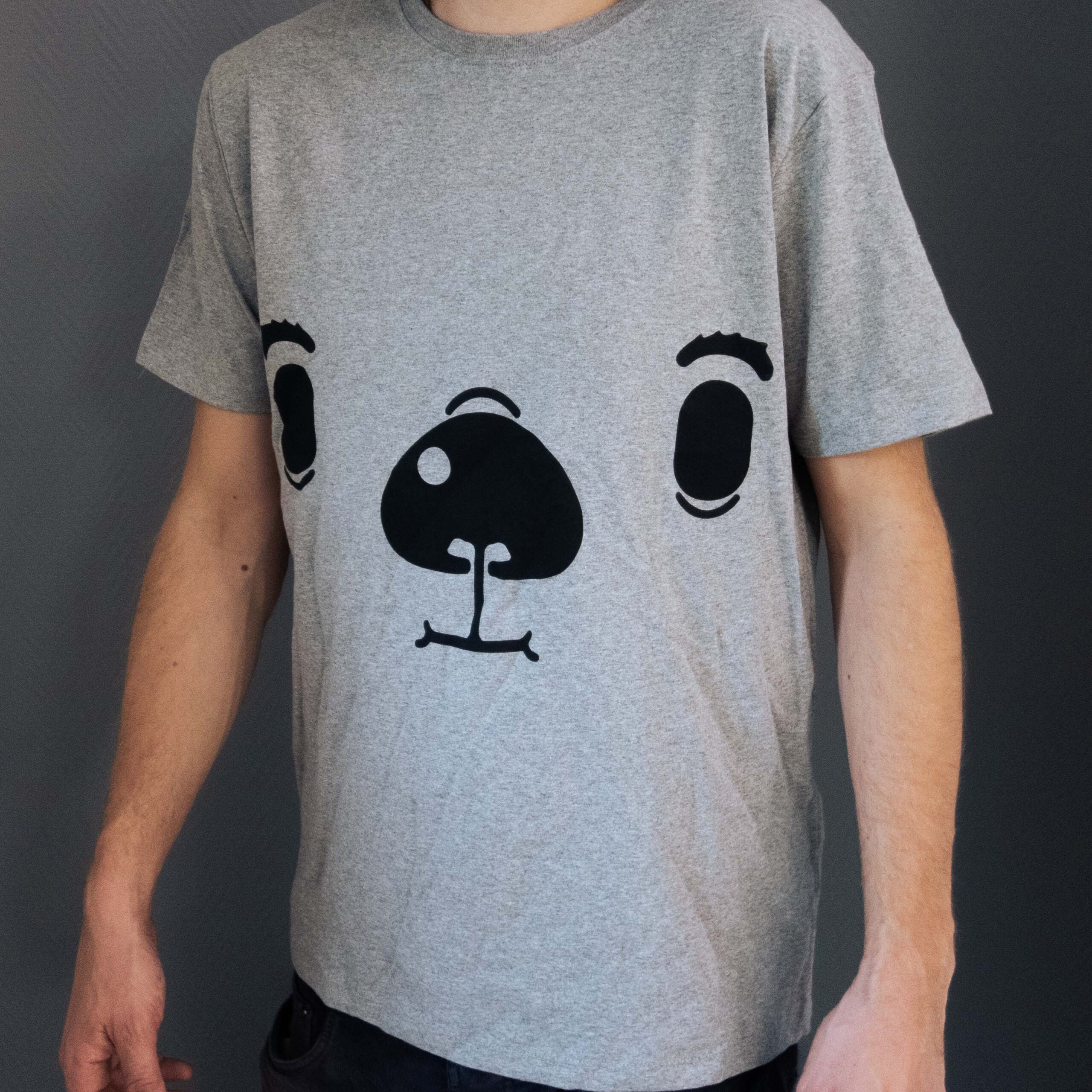 T-shirt grå - stor björn