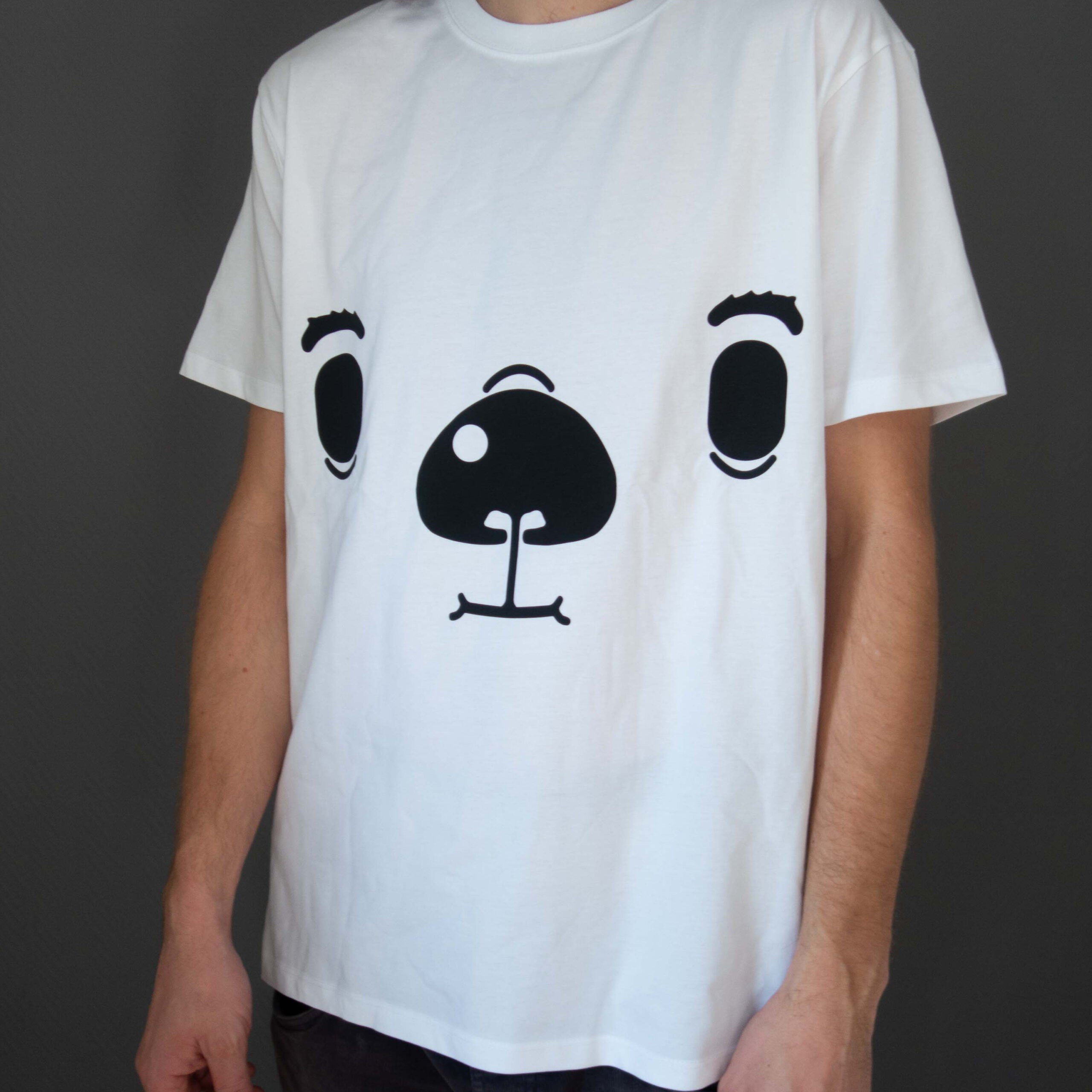 T-shirt vit - stor björn